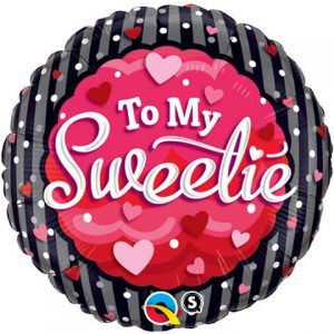 18" / 46cm To My Sweetie Hearts & Dots Qualatex #40853