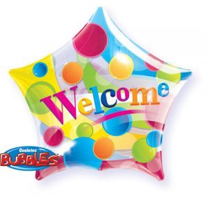 22" / 56cm Welcome Big Dots Qualatex #36766