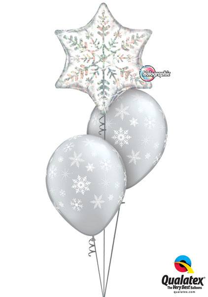 Bukiet 97 - 22" / 56cm Dazzling Snowflake Qualatex #20263, 40800_2