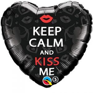 18" / 46cm Keep Calm And Kiss Me Qualatex #21831