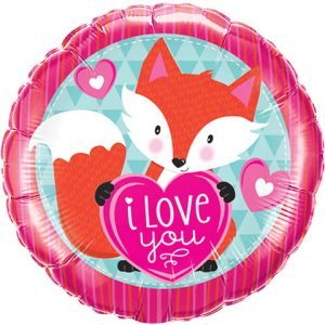 18" / 46cm Love You Foxy Heart Qualatex #23459