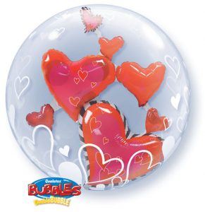 24" / 61cm Lovely Floating Hearts Qualatex #68808