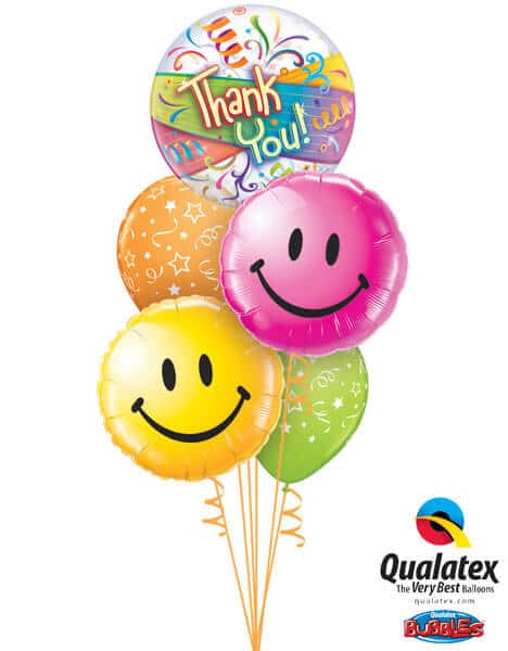 Bukiet 267# - 22″ / 56cm Thank You Streamers Qualatex #27500, 29632, 29864, 46110_2