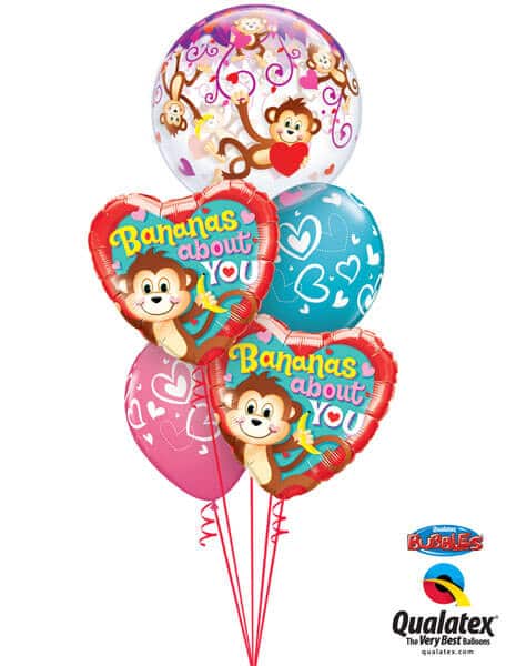 Bukiet 330# - 22″ / 56cm Love Monkeys #40193, 21841_2, 40863_2