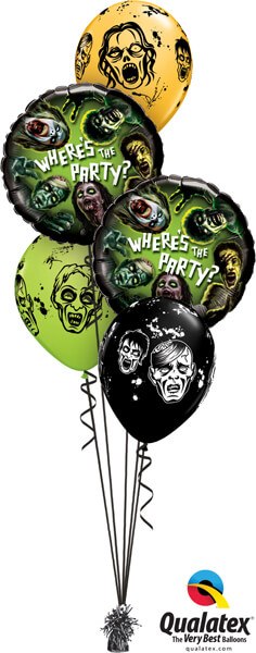 Bukiet 361# - 18" / 46cm Zombie Party Qualatex #18154_2, 20004_3