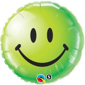 18" / 46cm Smile Face Green Qualatex #29628