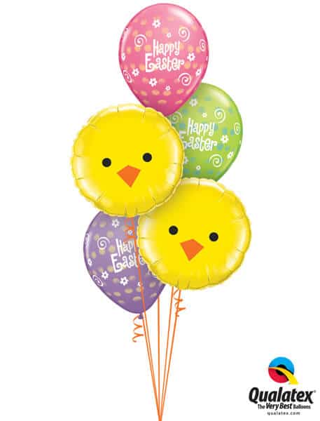 Bukiet 516# - 18″ / 46cm Easter Chicks Qualatex #23980_2, 41419_3