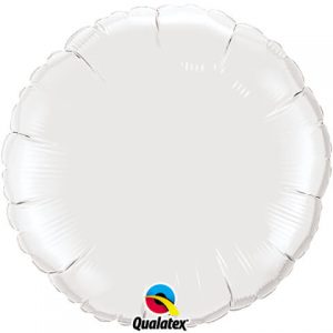 18″ / 46cm Solid Colour Round White Qualatex #12921