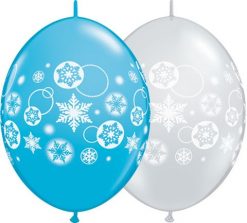 12" / 30cm Snowflakes & Circles Qualatex Quick Link #11417-1