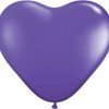 6" / 15cm Solid Colour Heart Latex Purple Violet Qualatex #13791-1