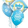 Bukiet 552 New Baby Boy Summertime Stripes Qualatex #14637-2 44107-3