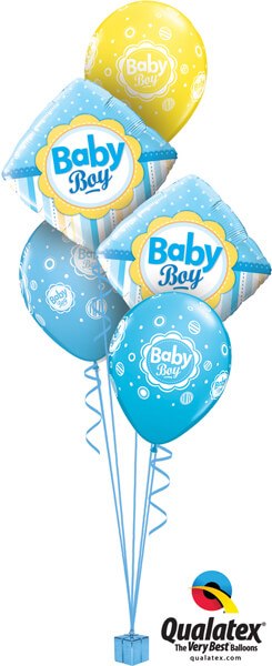 Bukiet 552 New Baby Boy Summertime Stripes Qualatex #14637-2 44107-3