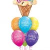 Bukiet 182 Birthday Ice Cream Cone Qualatex #16400 43075-6