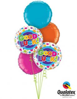 Bukiet 204 Good Luck Colourful Dots Qualatex #36387-2 12919 99579 99336