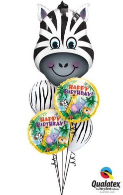 Bukiet 178 Zany Zebra Qualatex #16166 31014-2 11758-2