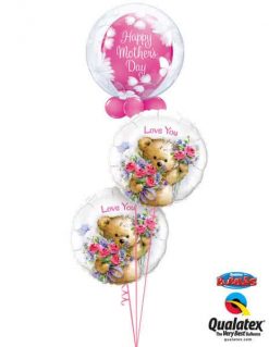 Bukiet 262 Deco Bubble Butterflies & Flowers Qualatex #11560 11978 90589-2