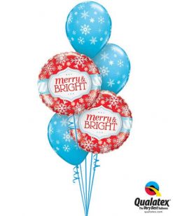 Bukiet 448 Merry & Bright Snowflakes Qualatex #18945-2 33531-2