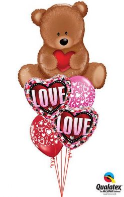 Bukiet 505 Teddy Bear Love Qualatex #16453 46073-2 40863-2