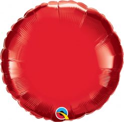 18" / 46cm Solid Colour Round Ruby Red Qualatex #99582