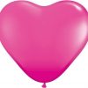 6" / 15cm Solid Colour Heart Latex Wild Berry Qualatex #30213-1