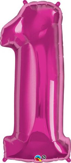 34" / 86cm Number One Magenta Qualatex #30555