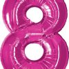 34" / 86cm Number Eight Magenta Qualatex #30596