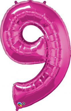 34" / 86cm Number Nine Magenta Qualatex #30603