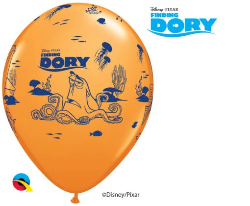 12" / 30cm 6szt Disney•Pixar Dory & Friends Asst of Yellow, Orange, Robin's Egg Blue Qualatex #45534