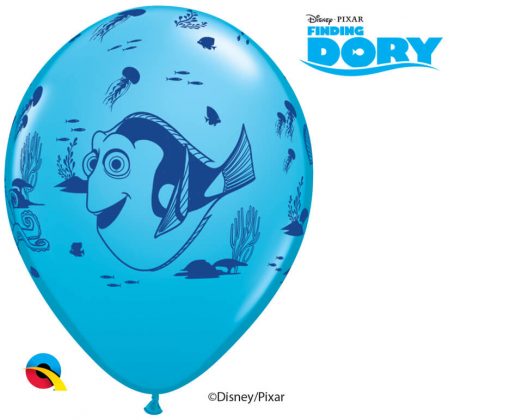 12" / 30cm 6szt Disney•Pixar Dory & Friends Asst of Yellow, Orange, Robin's Egg Blue Qualatex #45534