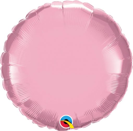 18″ / 46cm Solid Colour Round Pearl Pink Qualatex #60678