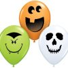 5" / 13cm Halloween Face Assortment Qualatex #97677-1