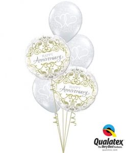 Bukiet 655 Classic Anniversary Arrangement Qualatex #36491-2 37200-3