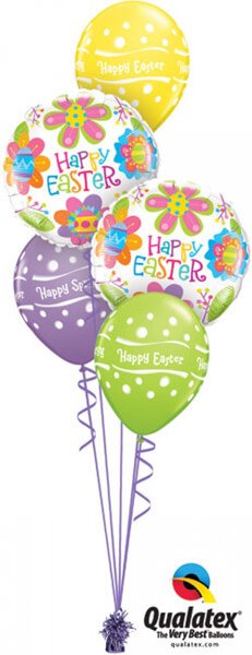 Bukiet 401 Easter Colourful Blossoms Qualatex #35089-2 13245-3