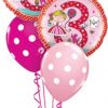 Bukiet 429 Rachel Ellen - Age 3 Princess Polka Dots Qualatex #23475-2 54138-3