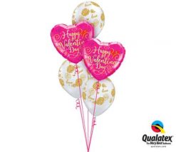 Bukiet 673 Valentine's Gold Script and Love Roses bouquet #54838-2 55248-3