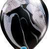 11 28cm SuperAgate Black & White Qualatex #39921-1