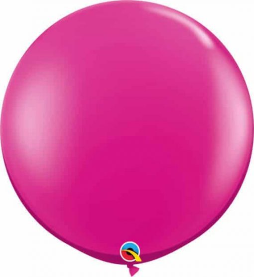 3' 91cm Transparent Jewel Magenta Qualatex #43492-1