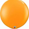 3' 91cm Transparent Mandarin Orange Qualatex #43263-1