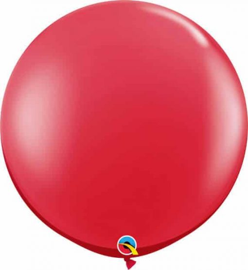 3' 91cm Transparent Ruby Red Qualatex #43057-1