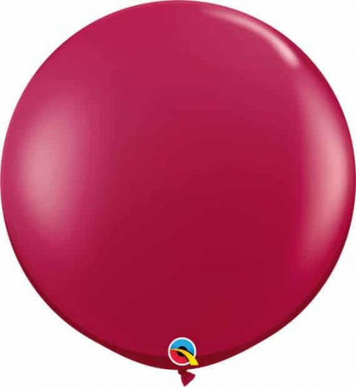 3' 91cm Transparent Sparkling Burgundy Qualatex #43367-1