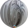 30" / 76cm Super Agate Black & White Qualatex #35206-1