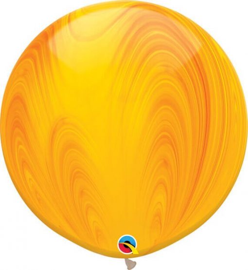 30" / 76cm Super Agate Yellow Orange Rainbow Qualatex #63760-1