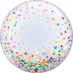 24″ / 61cm Deco Bubble Colourful Confetti Dots Qualatex #57791