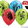 11" / 28cm Star Wars: The Last Jedi Asst of Red, Lime Green, Robin's Egg Blue Qualatex #55507-1