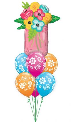 Bukiet 880 Mason Jar Bouquet Qualatex #47583 41873-6