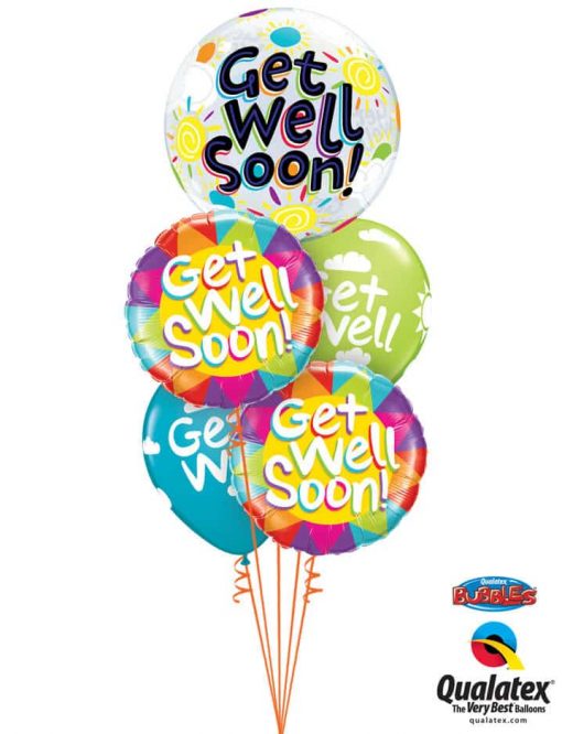 Bukiet 768 Colorful Get Well Qualatex #49337 49206-2 50204-3