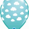 11" / 28cm Clouds Caribbean Blue Qualatex #53436-1