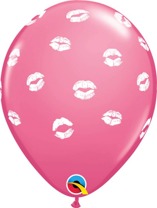 11" / 28cm Kissey Lips Asst of Red, Pink, Rose Qualatex #10621-1