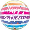 22" / 56cm Birthday Bright Rainbow Stripes Qualatex #13037