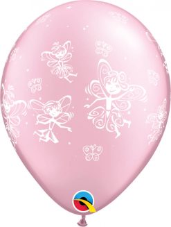 11" / 28cm Fairies & Butterflies Asst of Pearl Lavender, Pearl Magenta, Pearl Pink Qualatex #21573-1